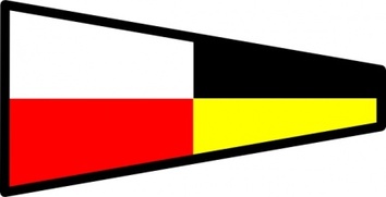 International Maritime Signal Flag 9 clip art