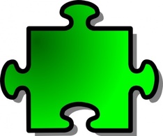 Jigsaw Red 10 clip art