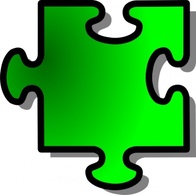 Jigsaw Red 10 clip art