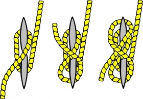 Knot Illustration (cleat Hitch) clip art