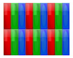 LCD pixel array. Matriz de pixeles LCD.