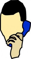 Man Talking On The Phone clip art