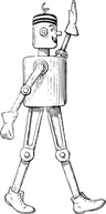 Mechanical Man Side View clip art