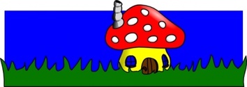 Mushroom Home clip art