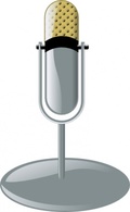 Old Microphone Cleanup Style clip art