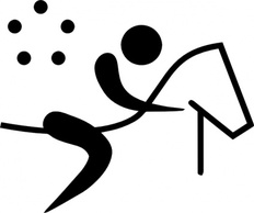 Olympic Sports Modern Pentathlon Pictogram clip art