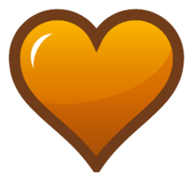 Orange Heart Icon