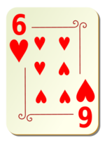 Ornamental deck: 6 of hearts