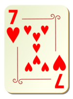 Ornamental deck: 7 of hearts