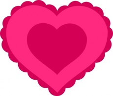 Pink Lace Heart clip art