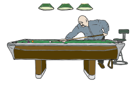 Pool Table with Player