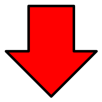 Red down arrow