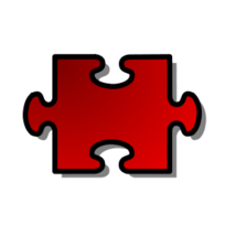 Red Jigsaw piece 02