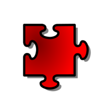 Red Jigsaw piece 10