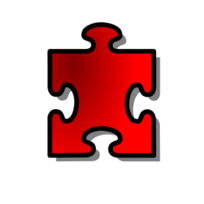 Red Jigsaw piece 13