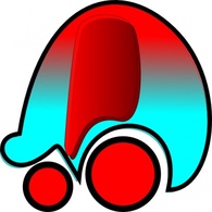 Red Purple Car Icon clip art