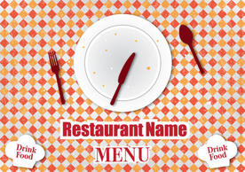 Retro restaurant menu design