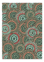 Seafoam Salmon Circle Pattern Scrapbook Paper