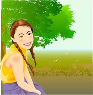 Sit girl position vector 20