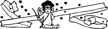 Sitting Cupid clip art