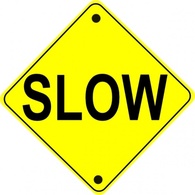 Slow Road Sign clip art