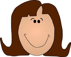 Smiling Lady clip art