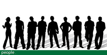 Stylish People silhouettes free vector