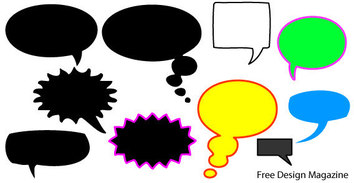 Talk Clouds Symbols free vector