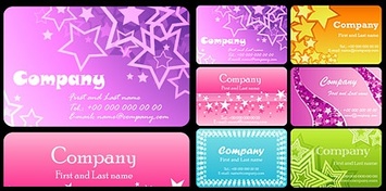 The Star card templates theme vector