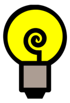 Traditional lightbulb (on)