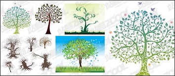 Trees pattern vector