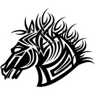 Tribal Horse Vector