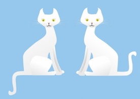 Two Cats clip art