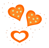 Valentine Orange Hearts