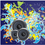 Vector Free Floral Loudspeaker BG Art