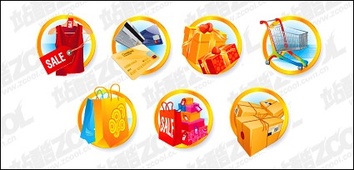 Vector material consumption shopping icon