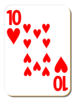 White deck: 10 of hearts