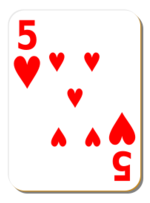 White deck: 5 of hearts