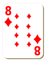 White deck: 8 of diamonds