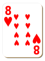 White deck: 8 of hearts