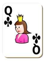 White deck: Queen of clubs