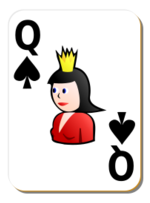 White deck: Queen of spades