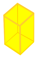 Yellow Transparent Cube