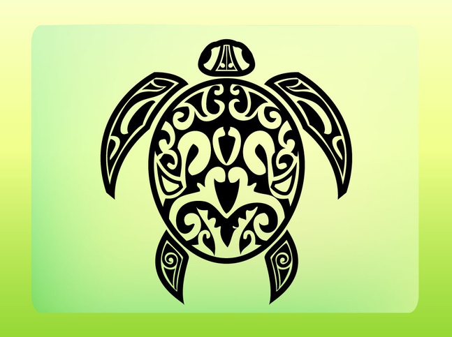 Turtle Tattoo Vector