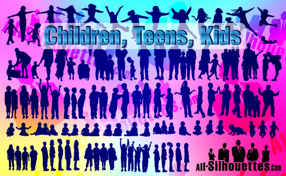 Vector Children, Kids, Teens,