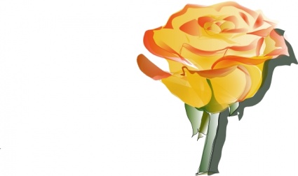 Yellow Rose clip art